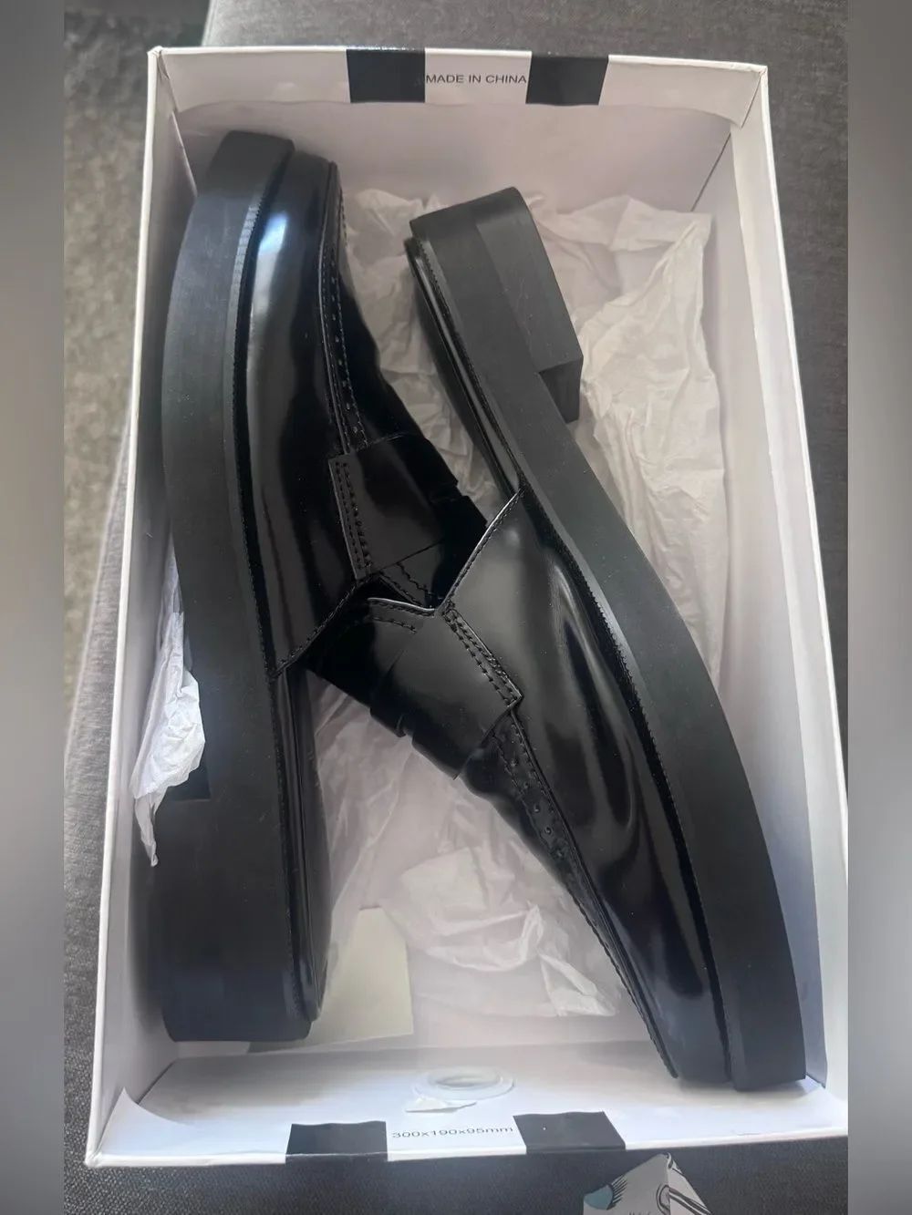 NIB Jeffrey Campbell Black Patent Leather Penny Loafer Mule - Finkman - 9.5 - Picture 12 of 12